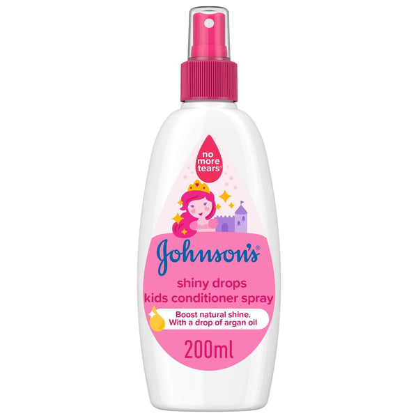 Johnson's Shiny Drops Kids Conditioner Spray Argan Oil Silk Protein 200ml