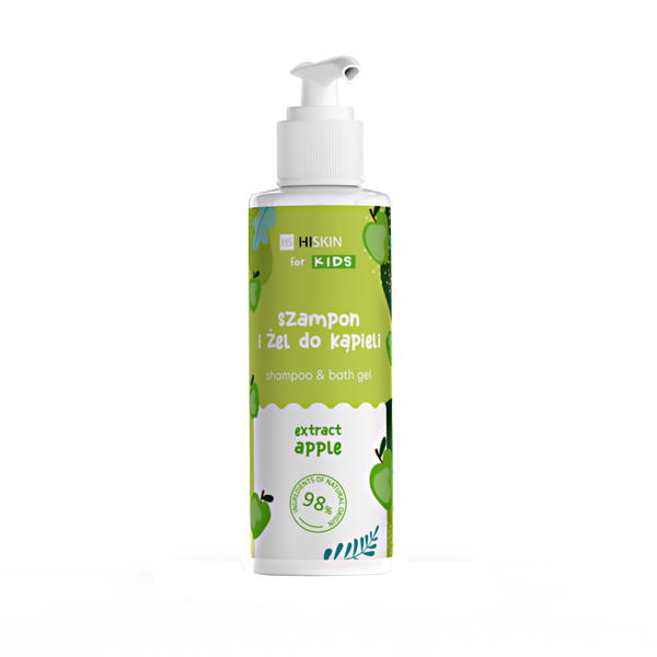 Hiskin Kids Shampoo & Body Gel 2-in-1 Mild Cleansing Apple 280ml