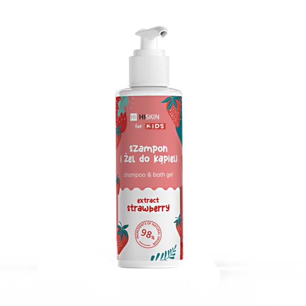 Hiskin Kids Shampoo & Body Gel 2-in-1 Strawberry Scent 280ml