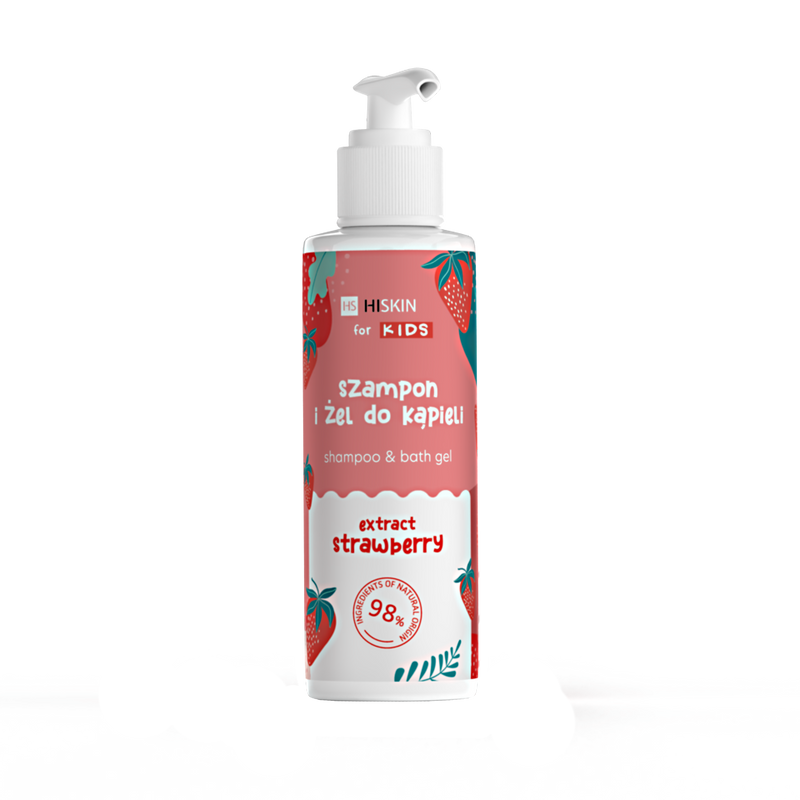 Hiskin Kids Shampoo & Body Gel 2-in-1 Strawberry Scent 280ml