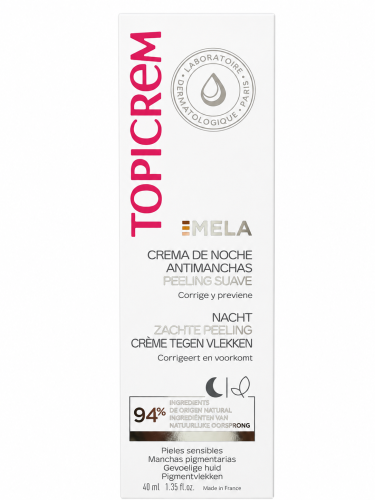 Topicrem Mela Gentle Peeling Night Cream for Radiance and Even Tone