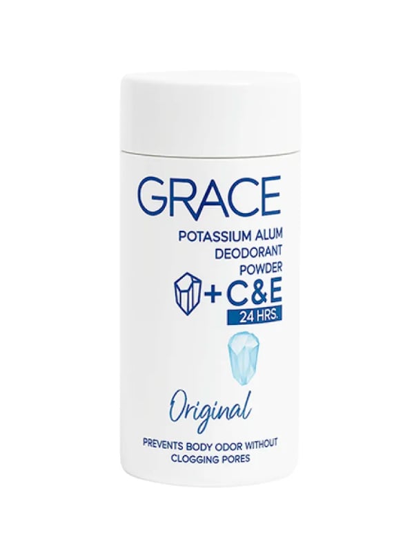 Grace Potassium Alum Deodorant Powder with Vitamin B3, 35g