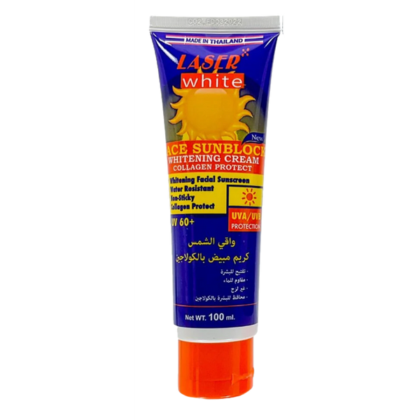 Laser White Face Sun Protection Cream UVA +60 Brightening Formula