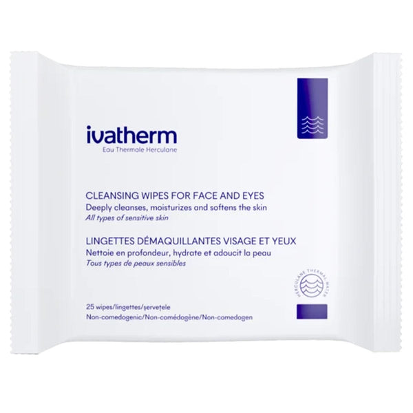 Ivatherm Makeup Remover Wipes for Face and Eyes, Sensitive Skin, 25 Pieces