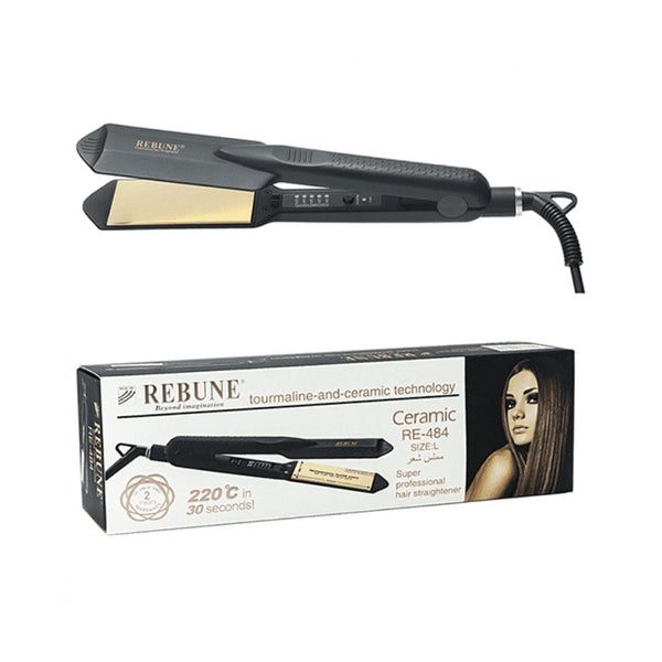 Rebune RE-484 Ceramic Hair Straightener 50W, Adjustable Heat to 220C