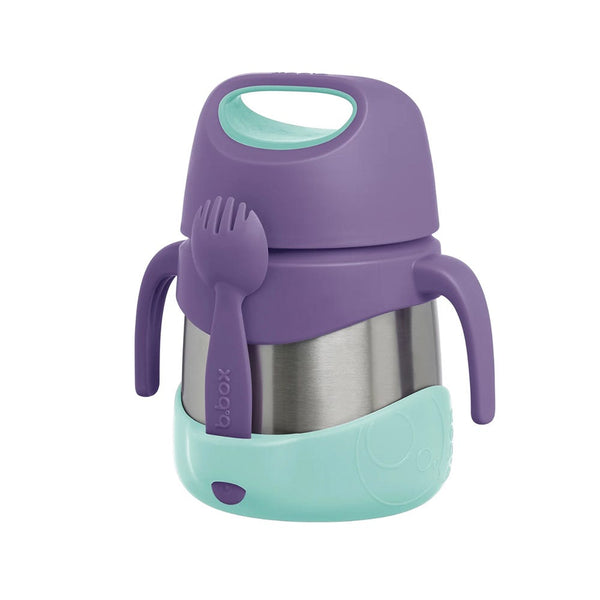 B.Box Insulated Food Jar Stainless Steel with Spoon and Fork Lilac Pop