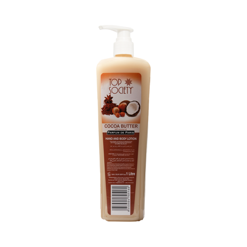 Top Society Hand and Body Lotion Cocoa Butter Coconut Oil 1 L