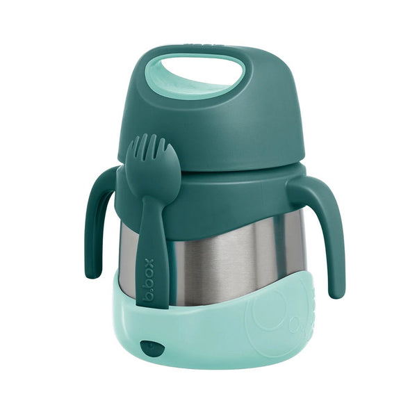 B.Box Insulated Food Jar Stainless Steel 3-Layer Insulation Emerald Forest