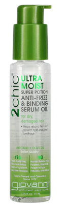 Giovanni 2Chic Moist Serum Hair Serum Avocado and Olive Oil for Dry, Damaged Hair