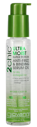 Giovanni 2Chic Moist Serum Hair Serum Avocado and Olive Oil for Dry, Damaged Hair