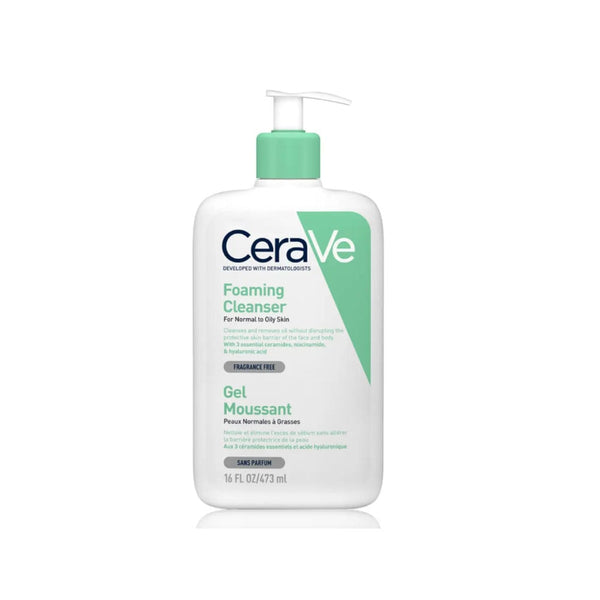 CeraVe Foaming Facial Cleanser Gel Cleanser Ceramides Normal to Oily Skin 473 ml