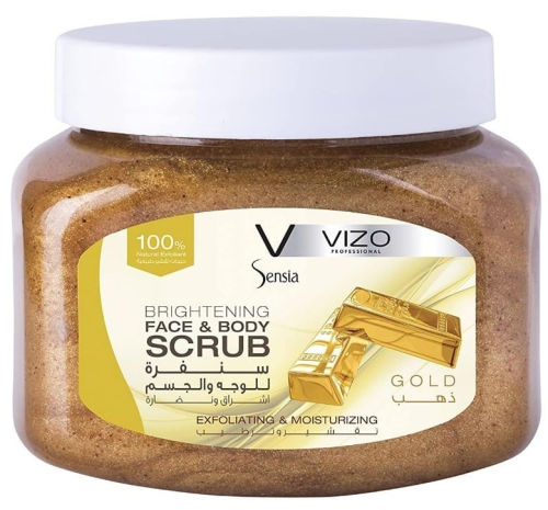 Vizo Sensia Face & Body Scrub Gold Exfoliating Moisturizing 500 ml