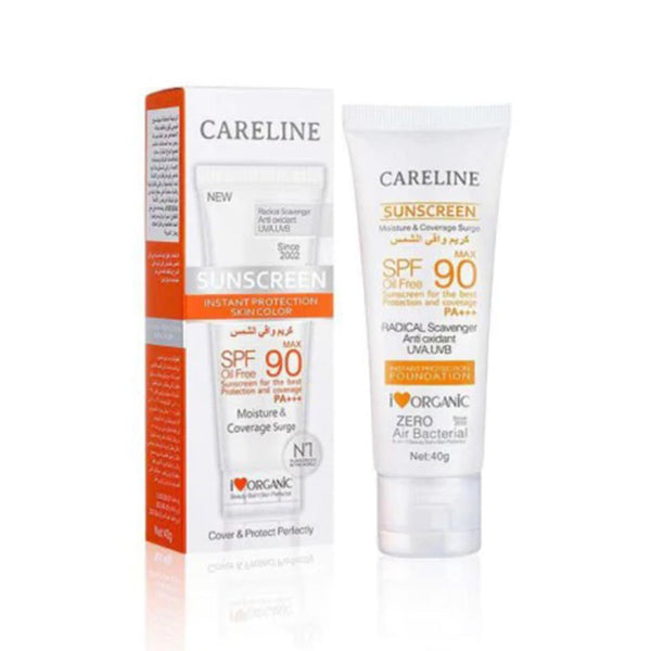Careline Sunscreen Cream SPF 90 Max Tinted Coverage, 40 g