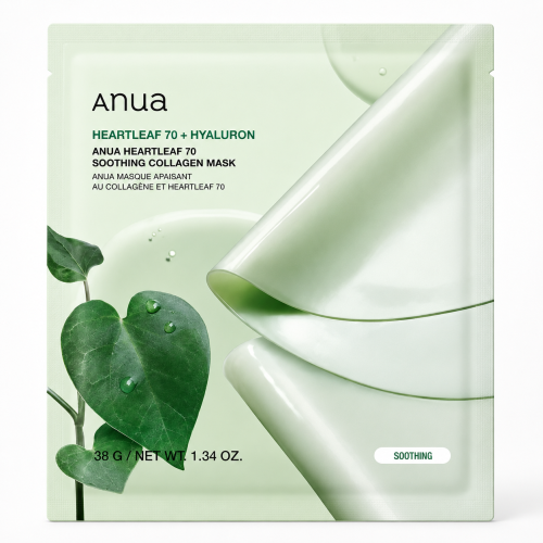 ANUA Heartleaf 70 Soothing Collagen Face Mask, Single Sheet