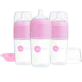 Popyum Baby Feeding Bottles 3-Pack, 9 Oz, Pink, 2 Nipples
