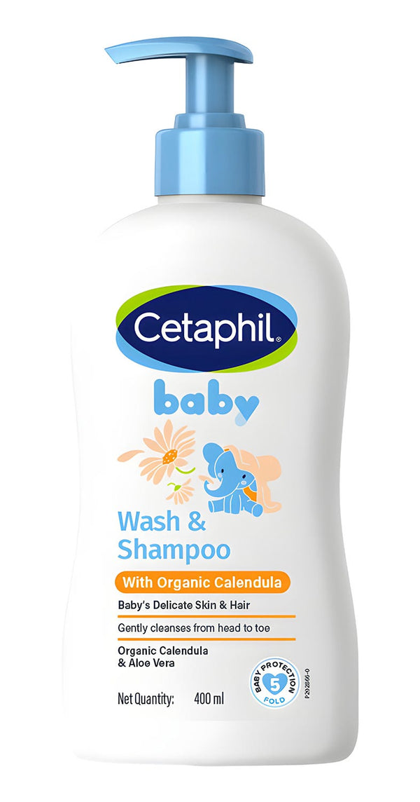 Cetaphil Baby Wash & Shampoo Gentle Hair and Body Wash Calendula 400 ml
