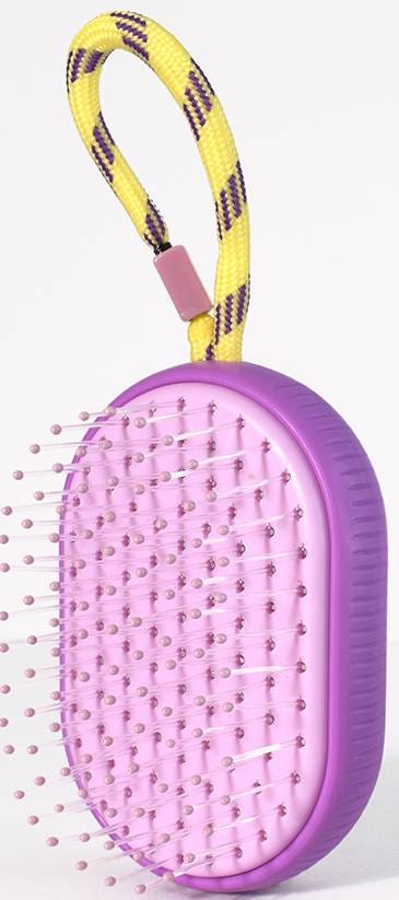 Beter On-The-Go Detangling Hair Brush Flexible Bristles Lila