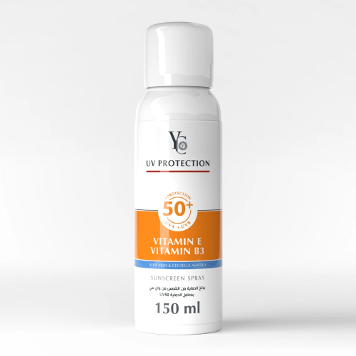 YC UV Protection Sunscreen Spray SPF 50+ Vitamin E Vitamin B3 150 ml