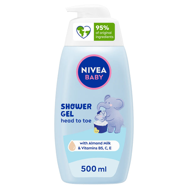 Nivea Baby Head to Toe Shampoo & Bath Baby Hair and Body Wash with Calendula 500ml