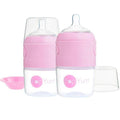Popyum Baby Feeding Bottles 2-Pack, 5 Oz, Anti-Gas Vent, Pink, 1 Nipple