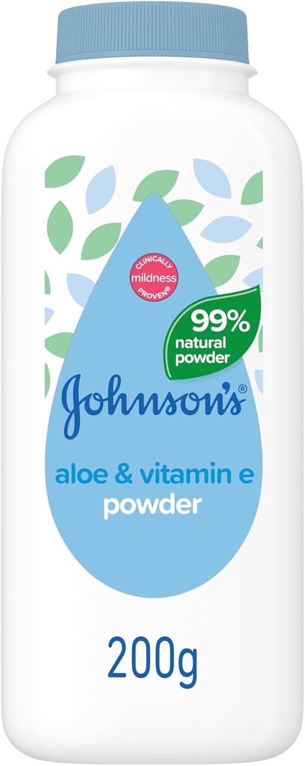 Johnson's Aloe & Vitamin E Baby Powder Talc-Free Moisture Absorption Fresh Scent 200g