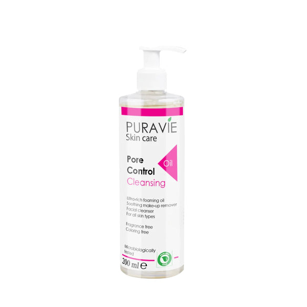 Puravie Cleansing Oil Lightweight Makeup Remover Plant-Based Oils Fragrance-Free 200 ml