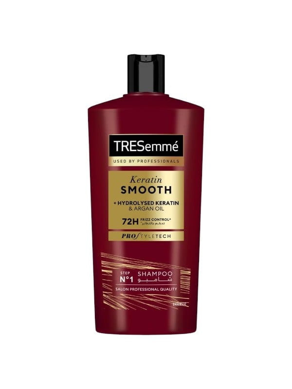 TRESemme Keratin Smooth Shampoo Argan Oil Low Sulfate Curly Hair 600ml