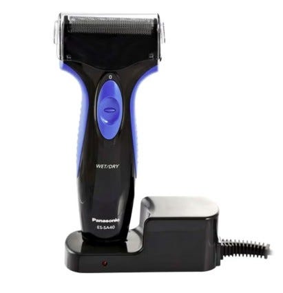 Panasonic ES-SA40-K422 Single-Blade Wet & Dry Rechargeable Shaver, Floating Head, Slide-Up Trimmer