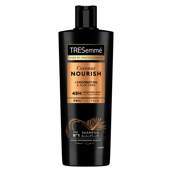 TRESemme Coconut Nourish Shampoo Liquid with Coconut Oil and Aloe Vera 400ml