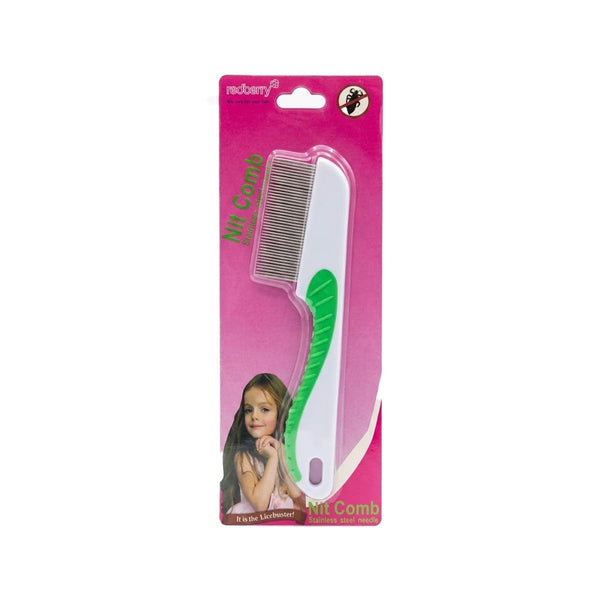 Fine-Toothed Metal Scalp Cleansing Comb with Slim Handle