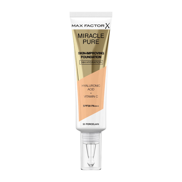 Max Factor Miracle Pure Foundation Liquid Vitamin C & Hyaluronic Acid Porcelain 30 ml