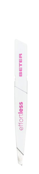 Beter Effortless Slanted Tip Tweezers Stainless Steel White 8 cm