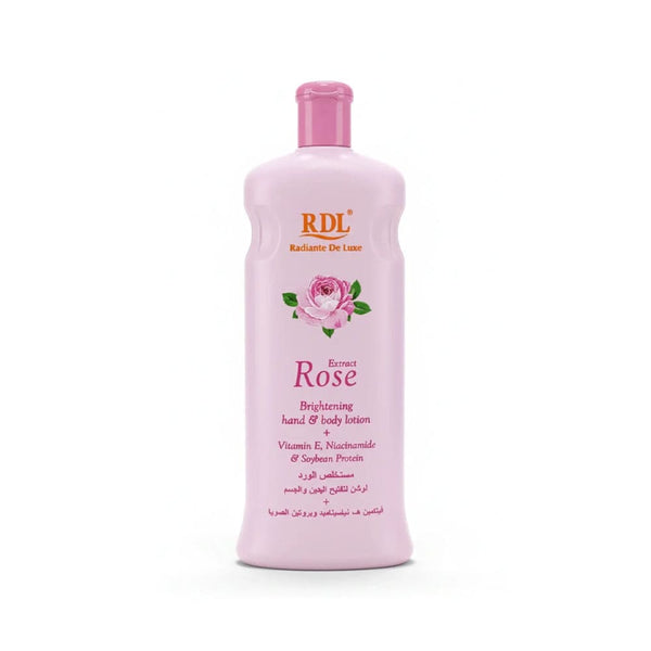RDL Rose Hand & Body Lotion, Brightening Moisturizer with Rose Extract, 600 ml