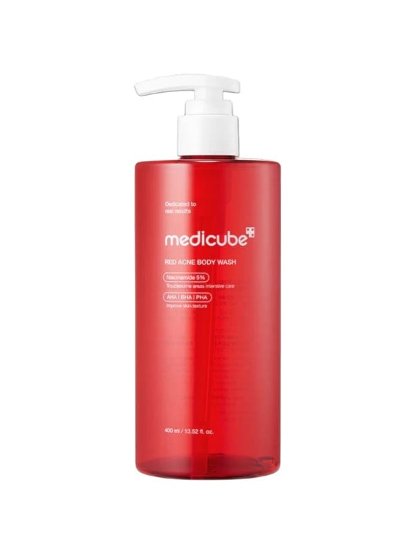 Medicube Red Exfoliating Body Wash AHA BHA PHA Niacinamide 400ml