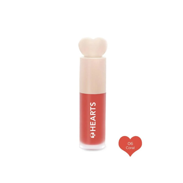 Hearts Liquid Blush Creamy Natural Finish Coral 06