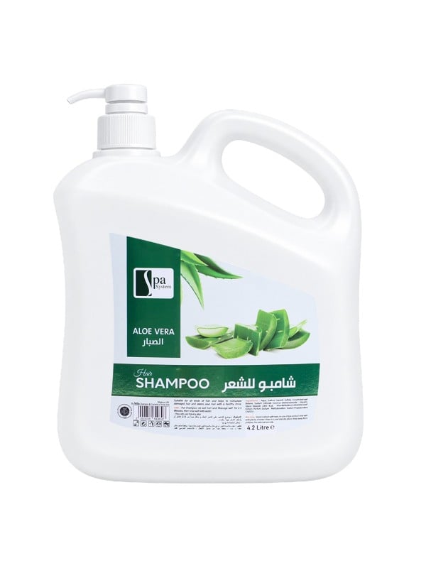 Spa System Aloe Vera Shampoo Gentle Cleansing Hydrating Formula 4.2L
