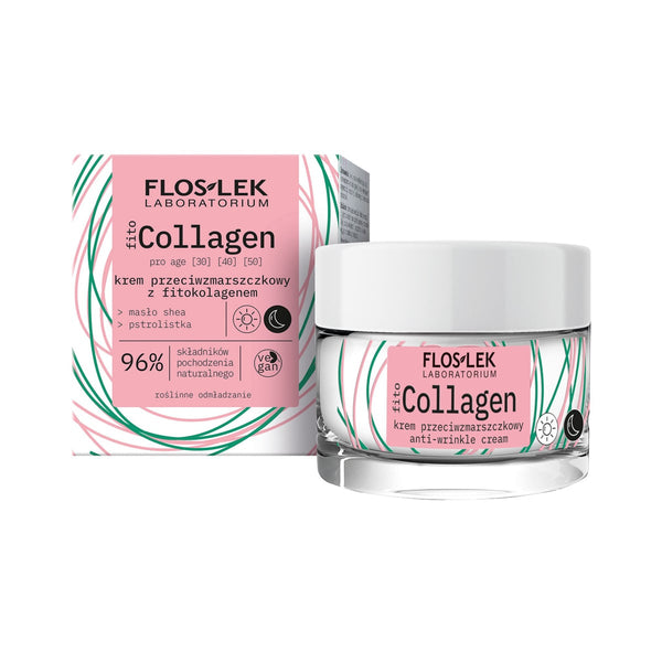 Floslek Multicollagen Cream Facial Moisturizer Hyaluronic Acid Vitamins C and E 50 ml