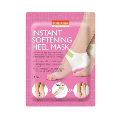 PUREDERM Instant Softening Heel Mask for Dry, Cracked Heels