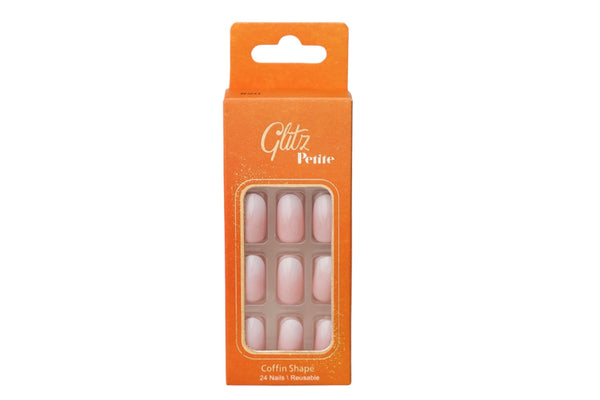 Glitz Petite Nails Ombre Pink False Nails, 24 Pieces