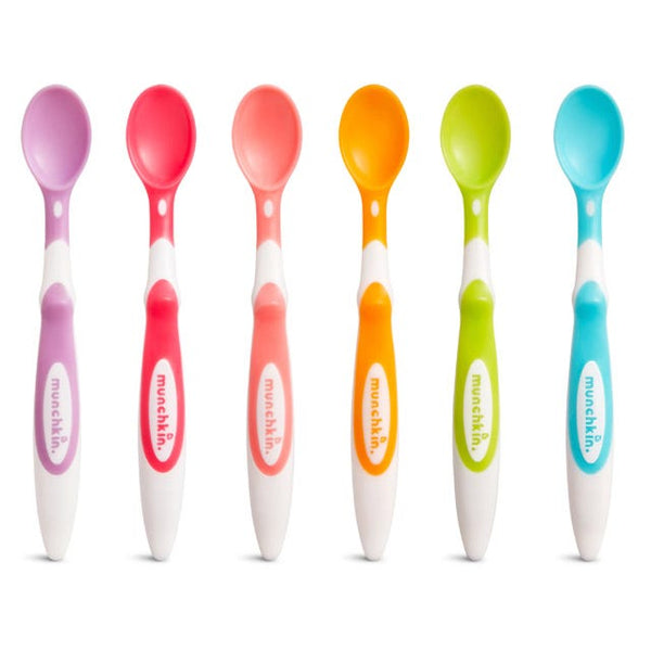 Munchkin Soft-Tip Infant Spoons Ergonomic Handle BPA-Free Pack of 6, 3+ Months