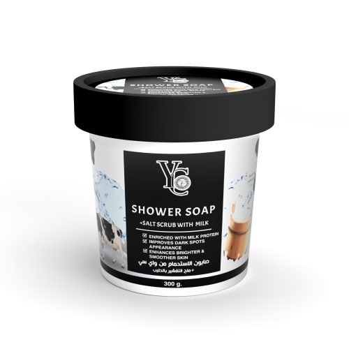 YC Shower Soap Salt Scrub Milk Protein 300 g