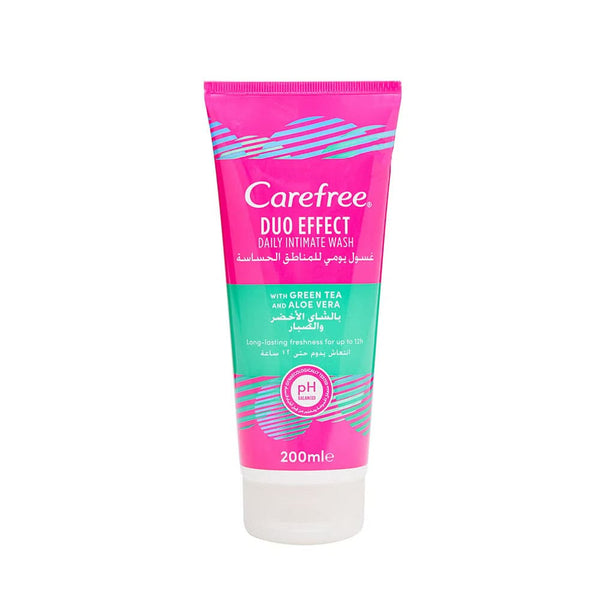 Carefree Daily Intimate Wash Green Tea & Aloe Vera Soap-Free 200 ml