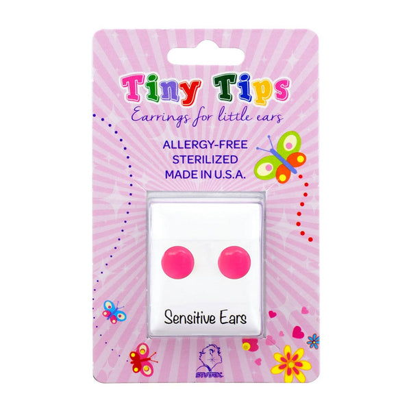 Studex Sterilized Stainless Steel Novelty Earrings, Neon Hot Pink, 1 Piece