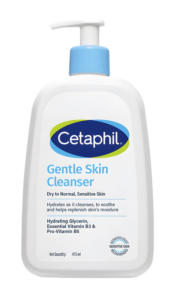 Cetaphil Gentle Skin Cleanser Creamy Fragrance-Free Face Wash Niacinamide Panthenol Glycerin 473 ml