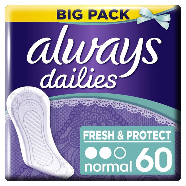 Always Pantyliners Normal Fresh, Slim Flexible Daily Protection, 4 x 60 Pack