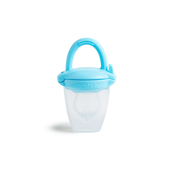 Munchkin Silicone Baby Food Feeder Blue, Puree Feeder, 4+ Months