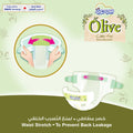 BabyJoy Olive Premium Baby Diapers with Olive Oil Moisturizer, Breathable Materials, 144 Pieces
