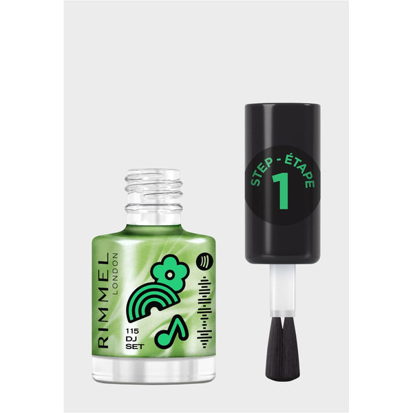 Rimmel Music Super Gel Nail Polish Gel-Like High-Shine Finish Shade 115 DJ Set