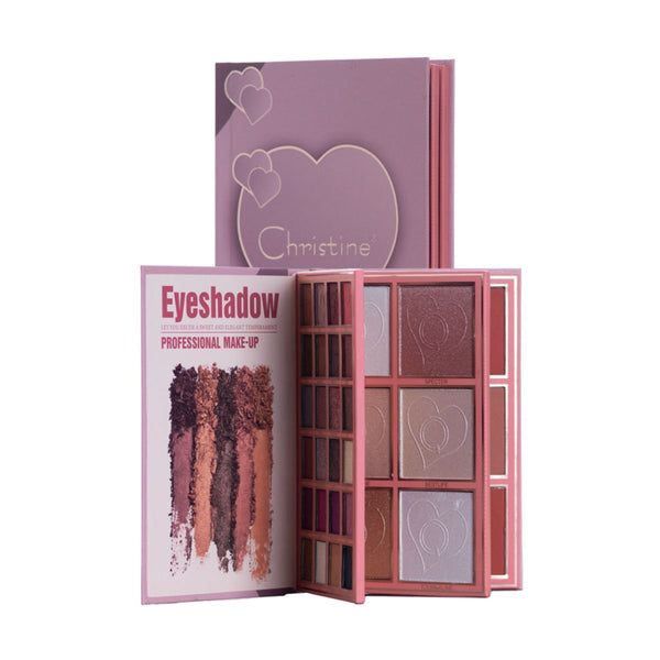 Christine 3-in-1 Makeup Palette Eyeshadow Blush Highlighter CH-K2309