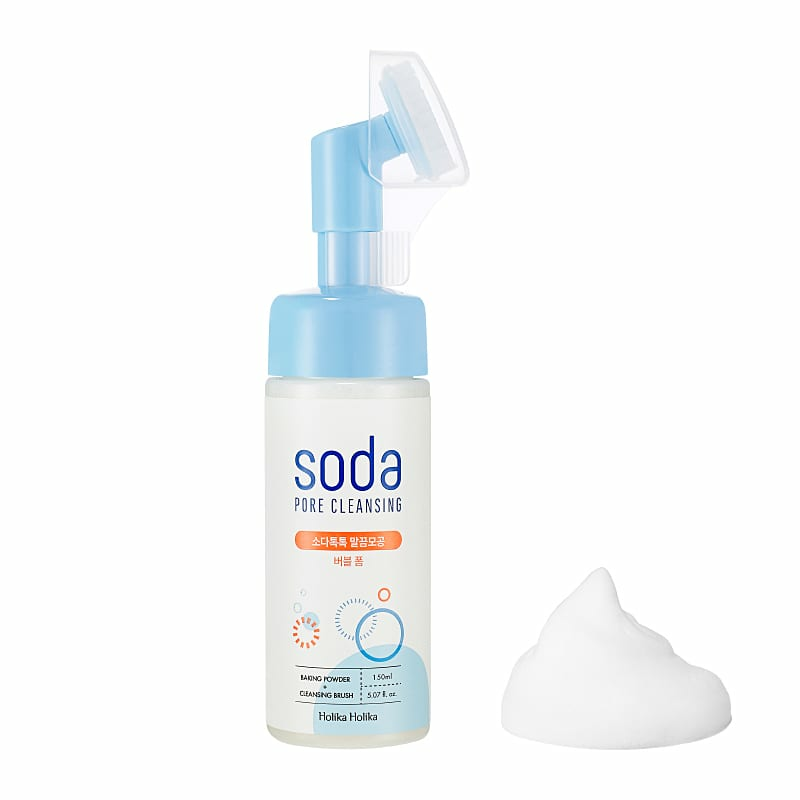 Holika Holika Soda Tok Tok Clean Pore Bubble Foam Facial Cleanser with Silicone Brush 150ml